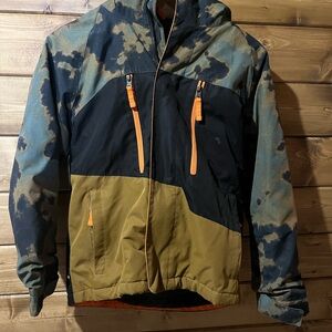 686 Boys Camo and Tan and Green Winter Jacket